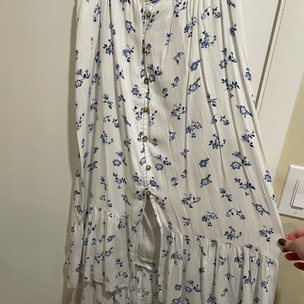 Floral Button-Down Skirt